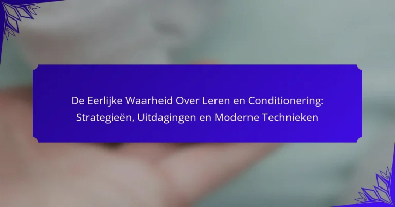 De Eerlijke Waarheid Over Leren en Conditionering: Strategieën, Uitdagingen en Moderne Technieken
