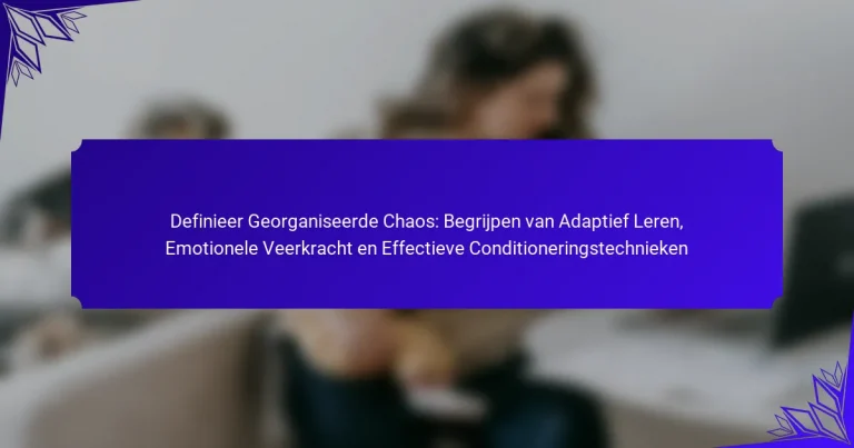 Definieer Georganiseerde Chaos: Begrijpen van Adaptief Leren, Emotionele Veerkracht en Effectieve Conditioneringstechnieken