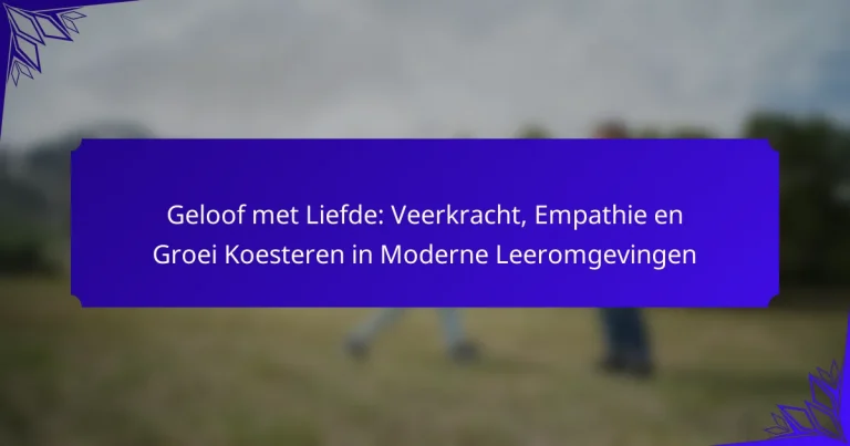 Geloof met Liefde: Veerkracht, Empathie en Groei Koesteren in Moderne Leeromgevingen