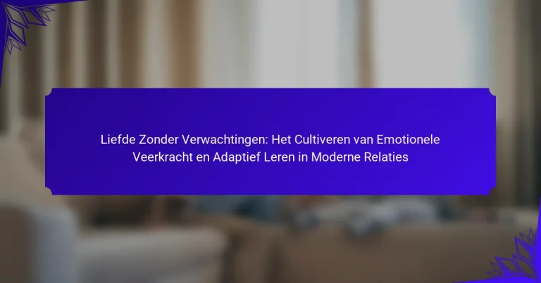 Liefde Zonder Verwachtingen: Het Cultiveren van Emotionele Veerkracht en Adaptief Leren in Moderne Relaties