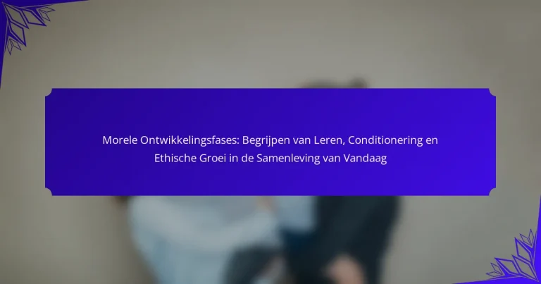 Morele Ontwikkelingsfases: Begrijpen van Leren, Conditionering en Ethische Groei in de Samenleving van Vandaag