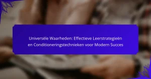 Universële Waarheden: Effectieve Leerstrategieën en Conditioneringstechnieken voor Modern Succes